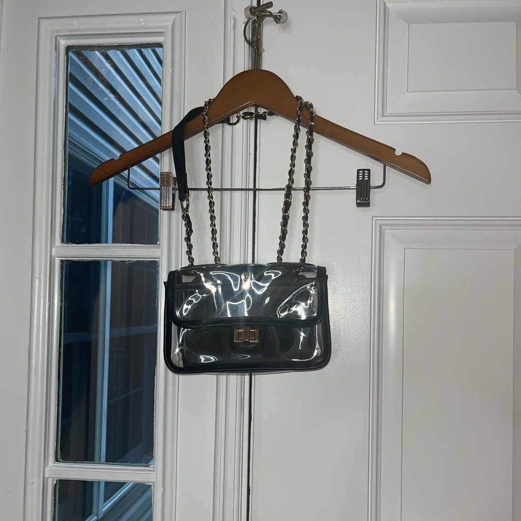 Black And Gold Chain Shoulder Bag